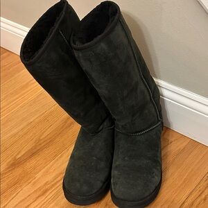 UGG Black Suede Tall Boot